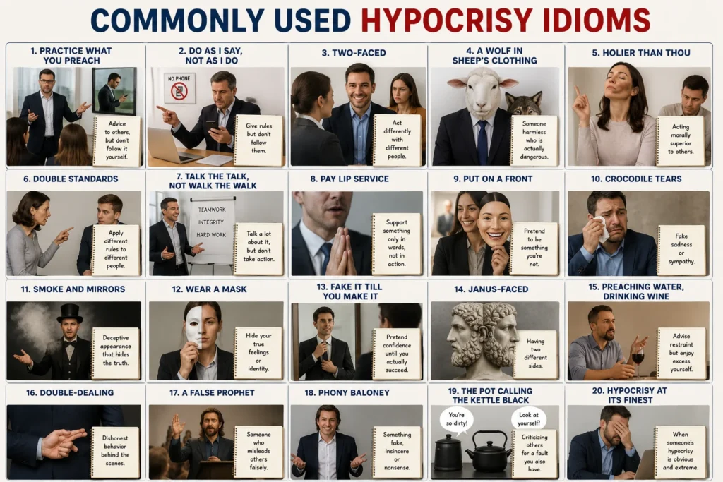 idioms for hypocrisy