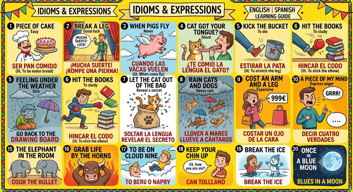 idioms in english and spanish equivalent