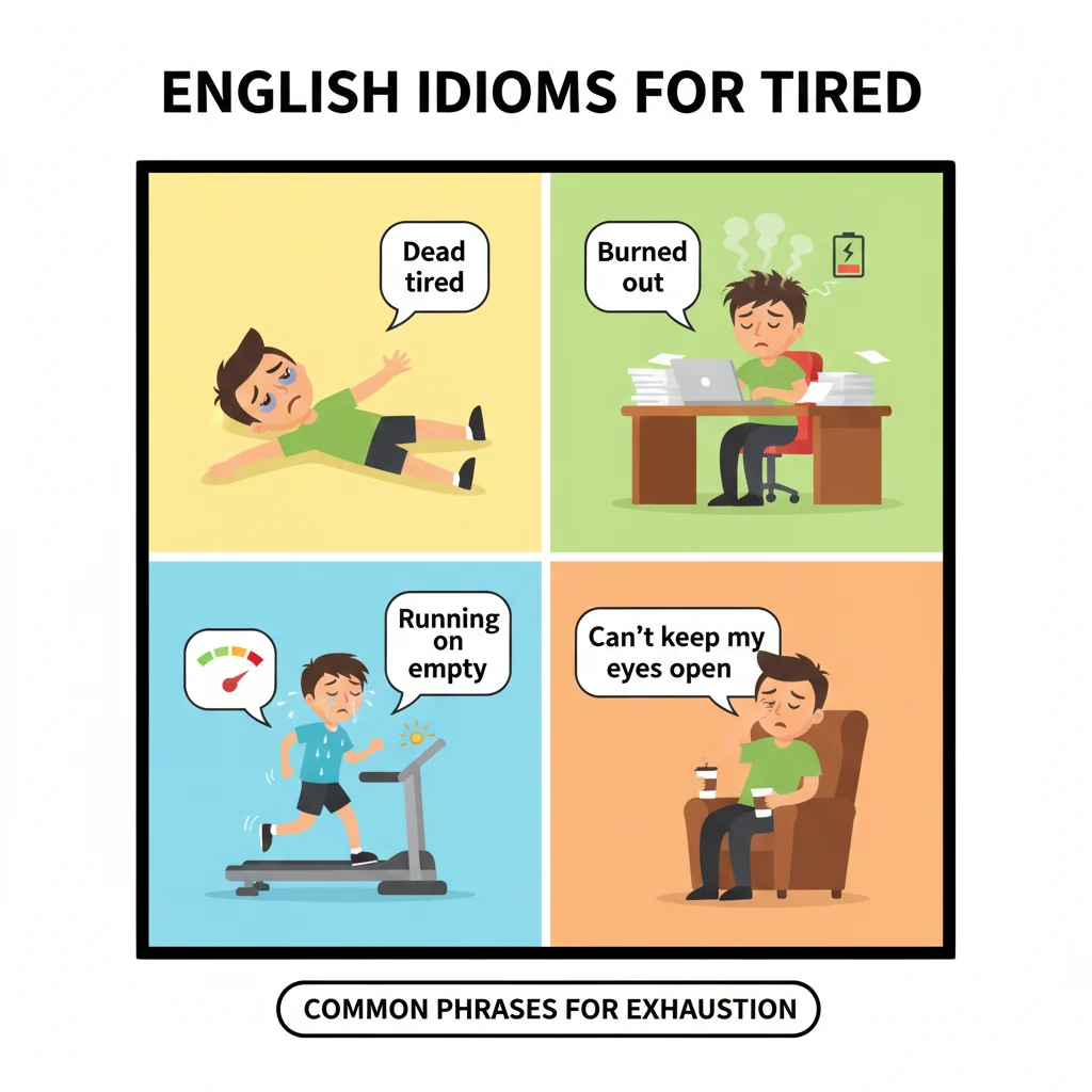 idioms for tired
