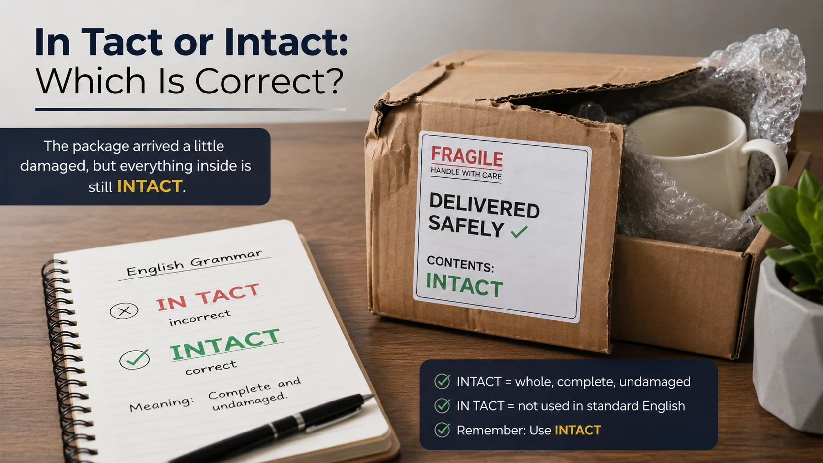 in tact or intact