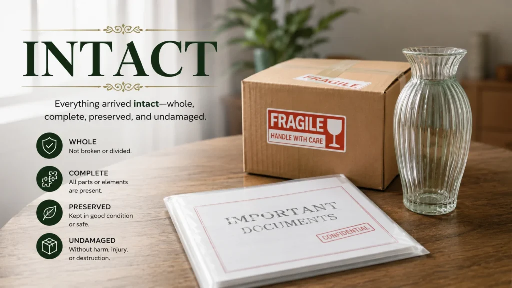 in tact or intact