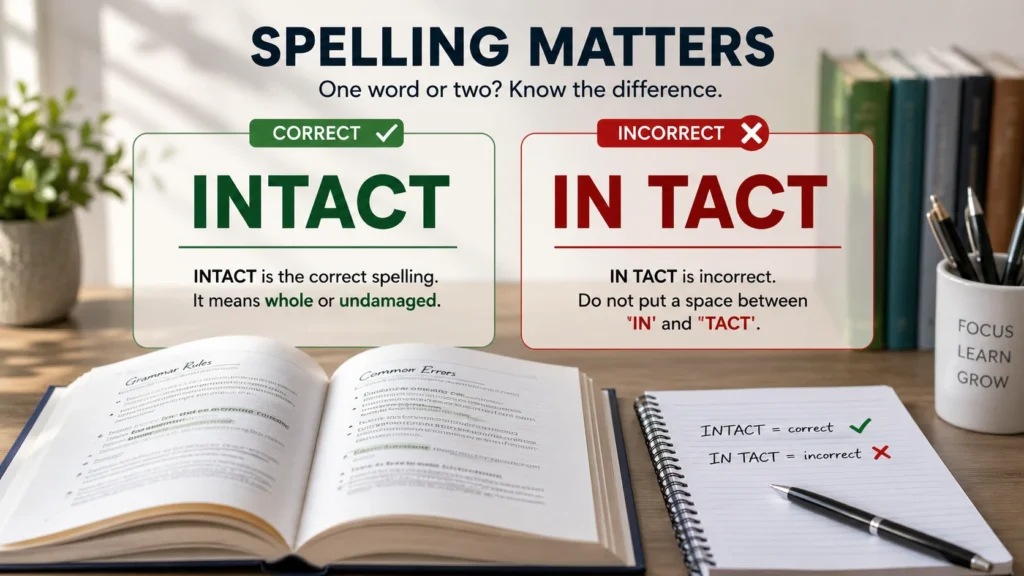 in tact or intact
