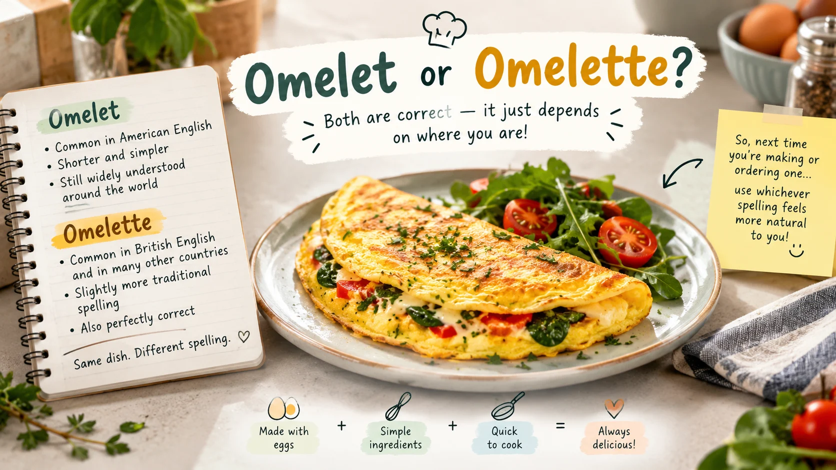 omelet or omelette