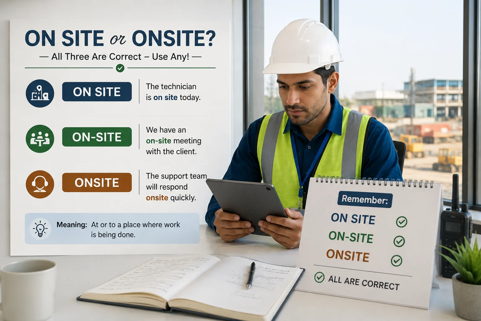 on site or onsite